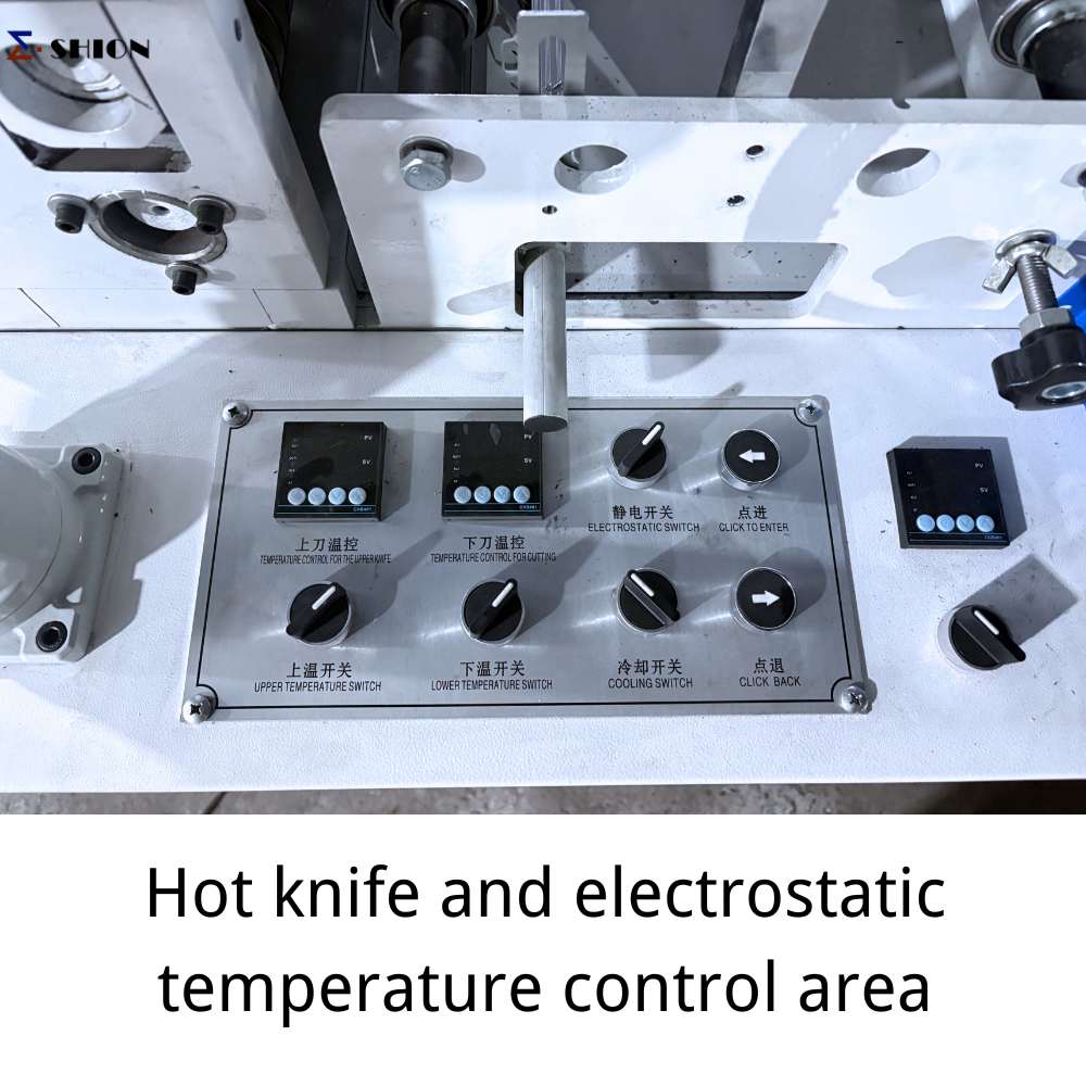 Hot knife and electrostatic temperature control area