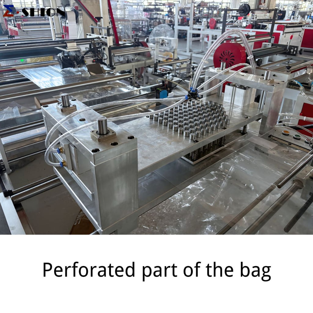 Semi-circular Perforated Irregular Bag Making Machine | Thermal Cutting BOPP OPP PE Bag Producer - Product Image