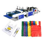 High-speed T-shirt bag making machine with heat sealing and heat cutting