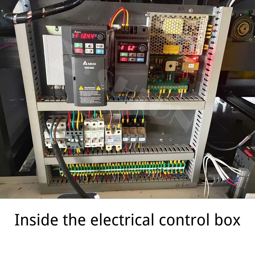 Inside the electrical control box