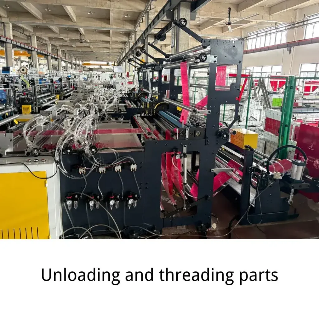 Unloading and threading parts