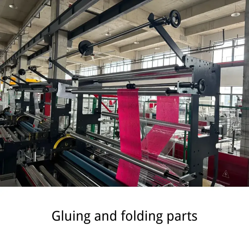 Gluing and folding parts