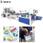 Automatic zipper bag making machine with servo motors and ultrasonic embossing