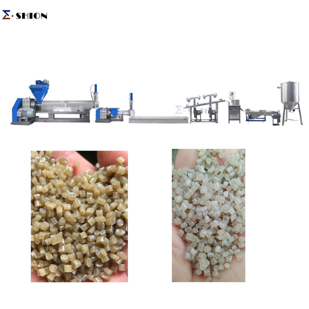 Modern plastic granulating machine for PP PE recycling with automatic screen changer and temperature control