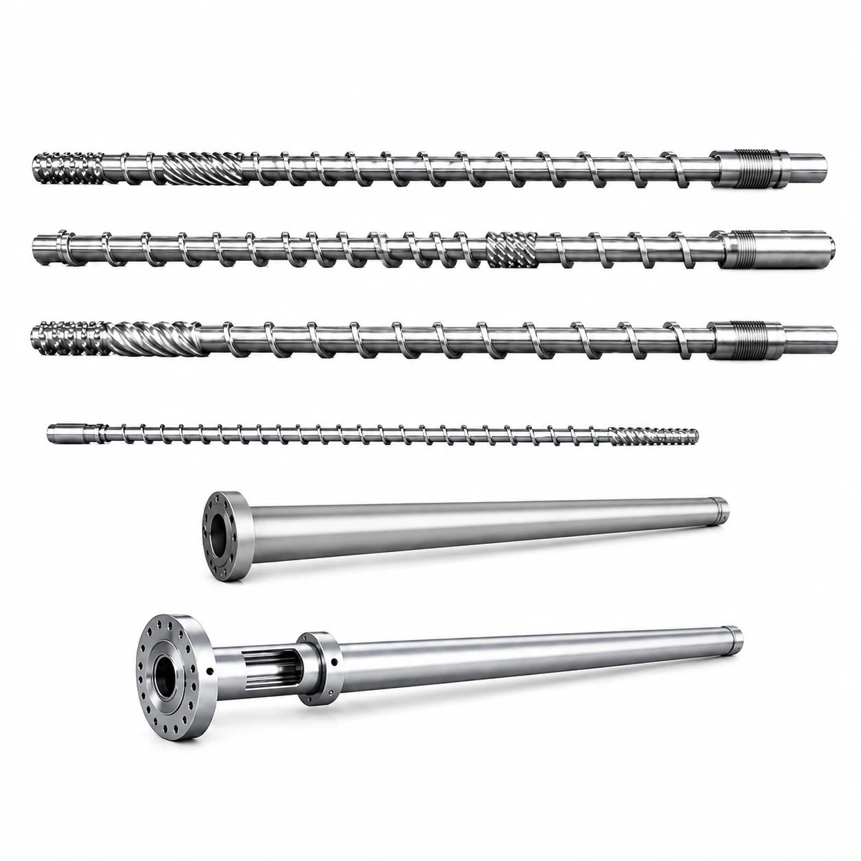 Screw And Barrel For Extruding Machine