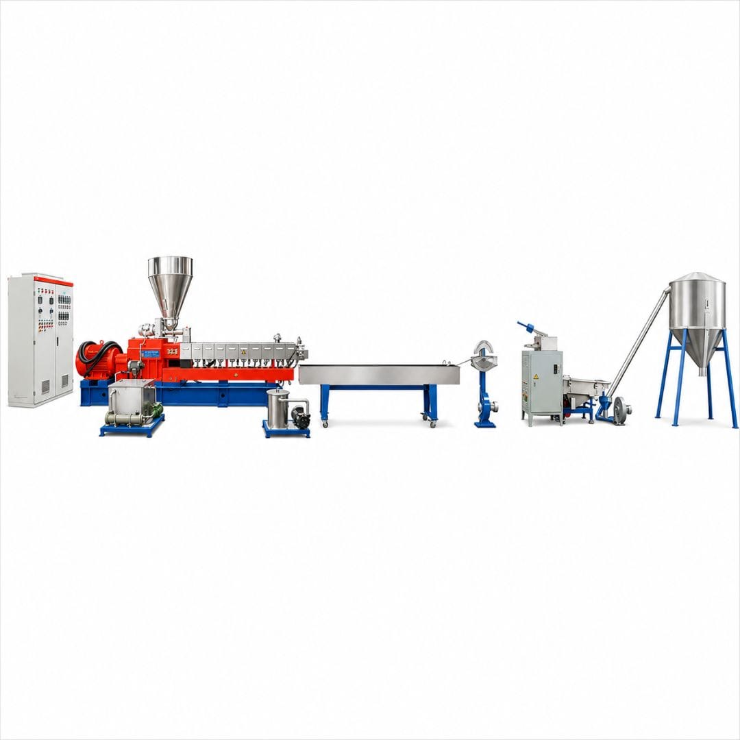 parallel twin screw extruder for PET color master batch ABS PVC